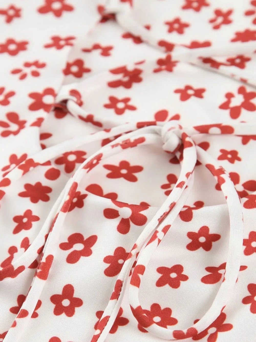 Commense Cream Maxi Dress with Red Floral Print - Picture 4 of 5
